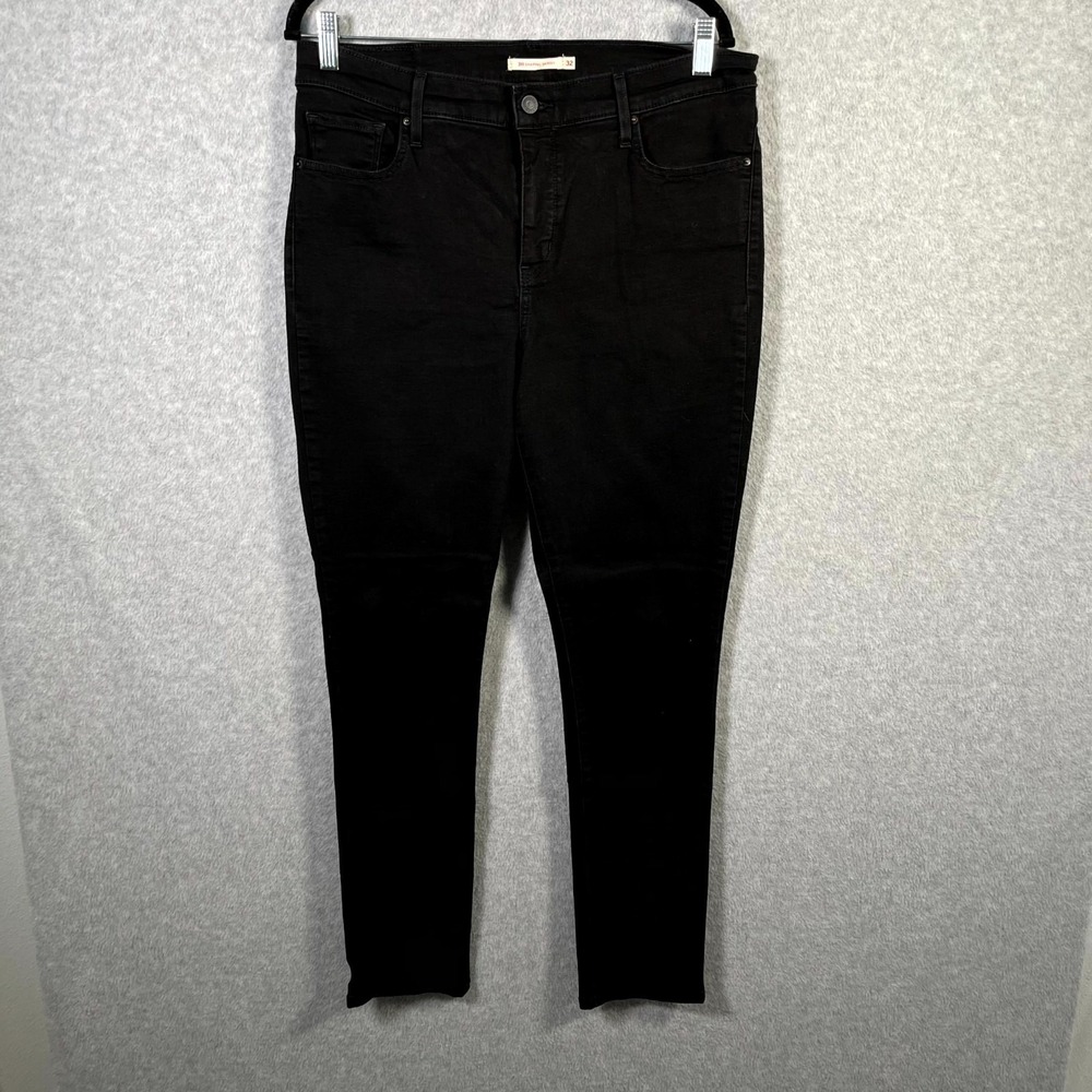 Levi's‎ 311 Shaping Skinny Jeans Womens 32x30 Black Denim Cotton Logo Dark Wash